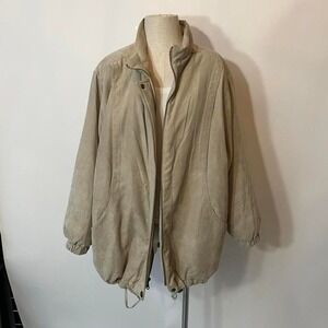 Gorgeous beige suede jacket super warm and cozy